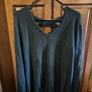 Love Ellie 1X Long Sleeve Hunter Green Shirt